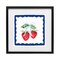 Stupell Industries Summer Bordered Strawberries Framed Print Under Glass, design by Lucille Price